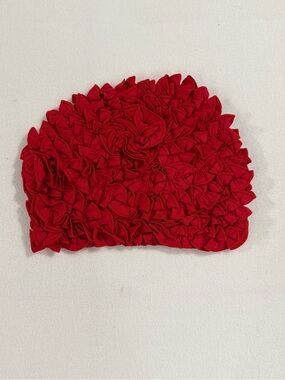 Lemon Loves Layette Red Ruffled Baby Cap NWT - 18 - 24 month